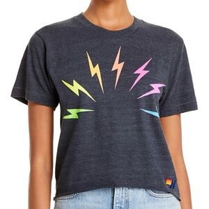 Aviator Nation XS Sunset Bolt boyfriend tee